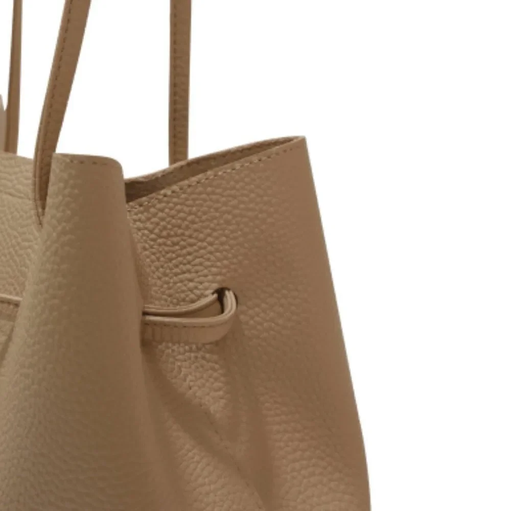 8 Other Reasons Vegan Leather Slouchy Bucket Bag Tan Neutral Boho Slouchy